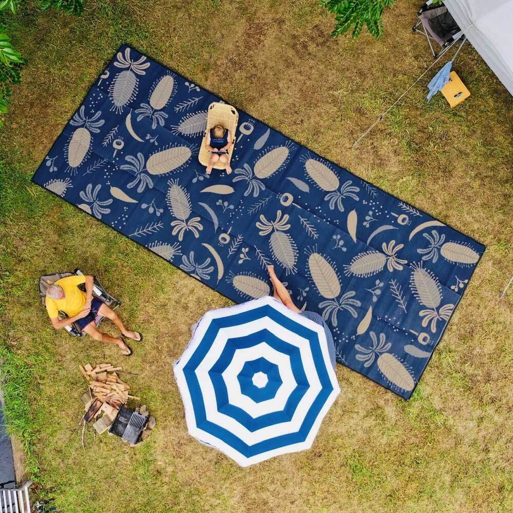 Extra Large Recycled Plastic Mat - Camping Flooring, Native Banksias Design